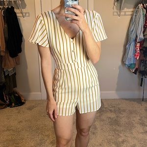 White and yellow romper